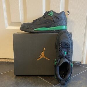 Jordan Spizike Low (GS) Kids Sneakers Black and Green